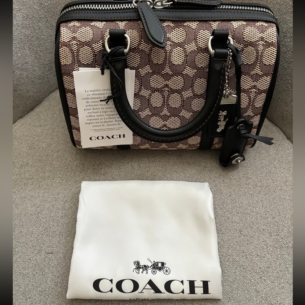 ❌SOLD❌COACH Ruby Satchel 25 / Jacquard Black Cocoa